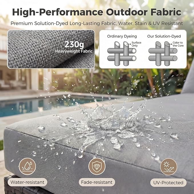 NICESOUL 7 Pieces Comfy 29.3'' High Back Outdoor Furniture Sofa Set, Extra - Image 8