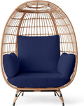 Best Choice Products Wicker Egg Chair, Oversized Indoor Outdoor Lounger by BestChoiceProducts