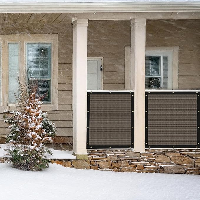 UPGRADE Privacy Fence Screen 5'x78' Brown Outdoor 90% Visibility Blockage 170 - Image 8
