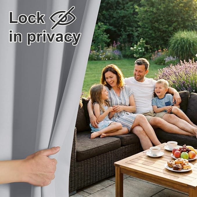 RYB HOME Outdoor Curtains Waterproof - Image 3