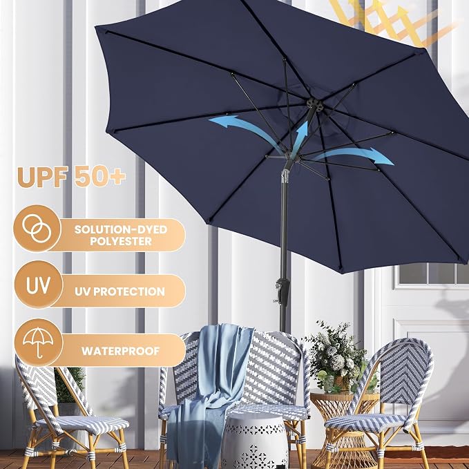 Ayge 9FT Large Outdoor Patio Umbrella Market Table Umbrella-UV Resistant - Image 5