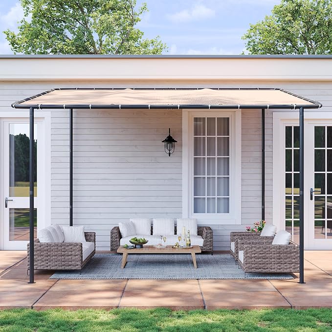 Aoxun 10x12 Lean to Gazebo Outdoor Pergola - Image 2