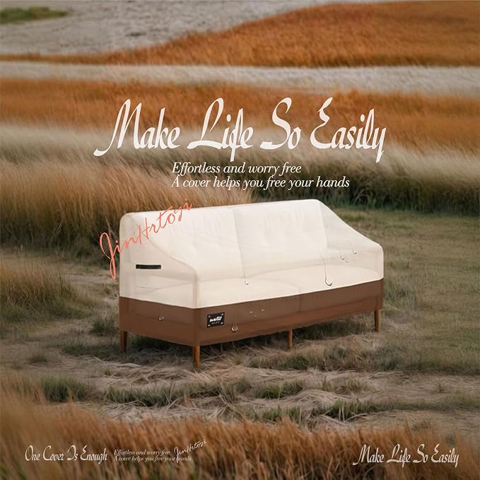 JinHrtoyi 2-Seater Patio Loveseat Cover, 58Wx32Dx31H inches Outdoor Furniture - Image 8