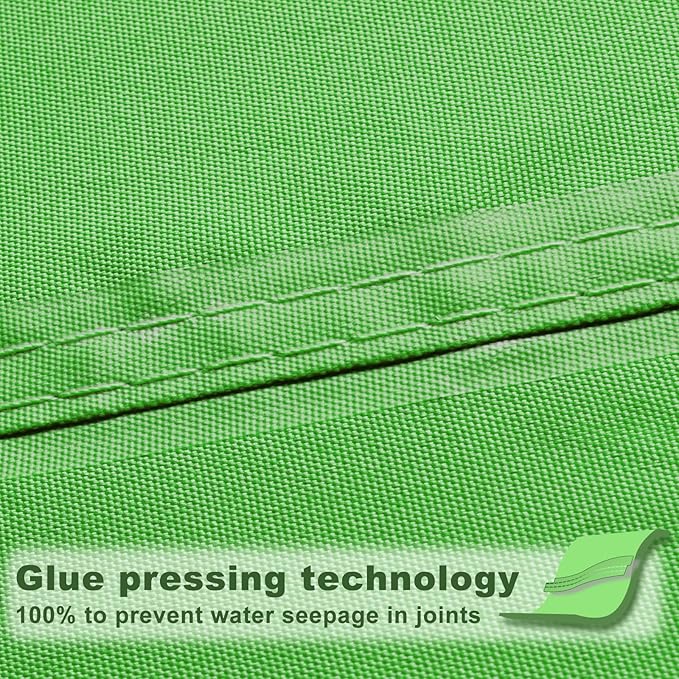 SUNNY GUARD Waterproof Sun Shade Sail 7'x10'x12.2' Lemon Green Right Triangle - Image 4
