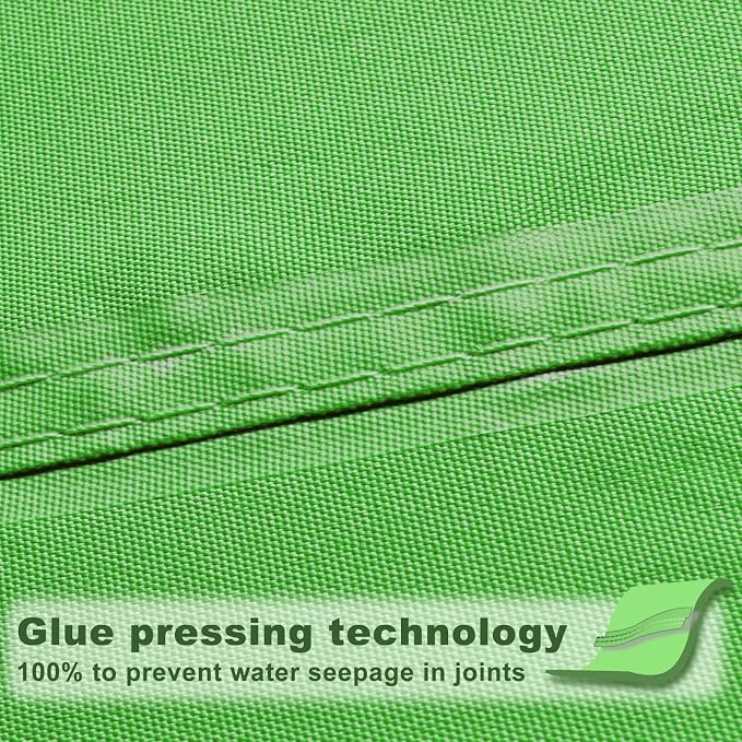 SUNNY GUARD Waterproof Sun Shade Sail 9' x 16' Lemon Green Rectangle UV Block - Image 3