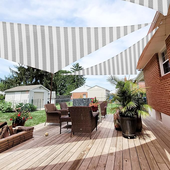 Patio Paradise 7' x 7' x 7' Sun Shade Sail Triangle Canopy Shade Cloth Fabric by Patio