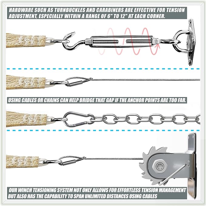 Amgo Custom Size 10' x 19' x 21.5' Grey Right Triangle Sun Shade Sail Order to - Image 2