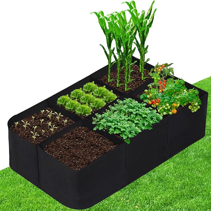 CJGQ Fabric Raised Garden Bed 4x2x1ft Garden Grow Bed Bags by CJGQ