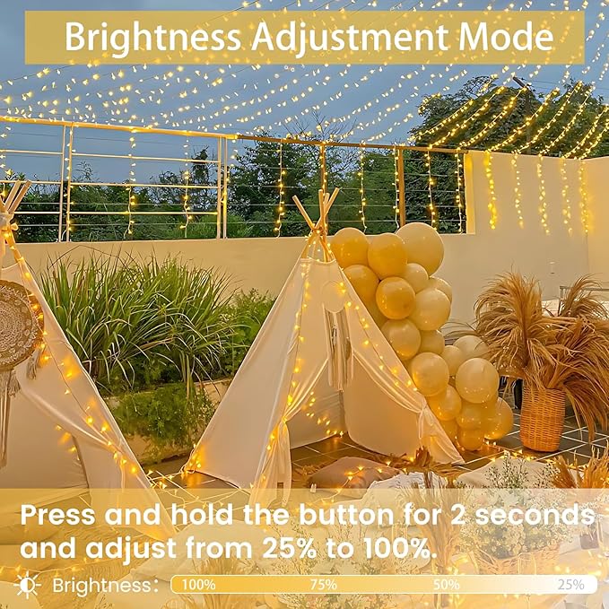 Connectable 100 LED String Lights Indoor Outdoor, 33FT Warm White Christmas - Image 5
