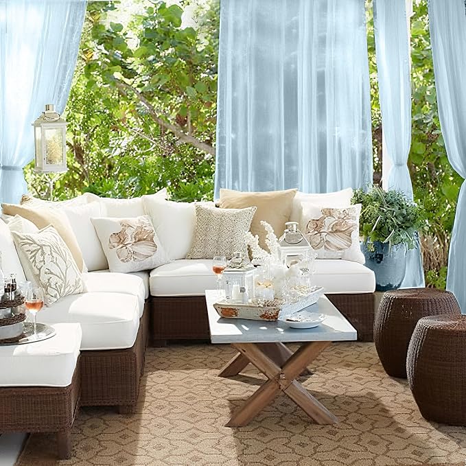 RYB HOME Outdoor Sheer Curtains - Image 5