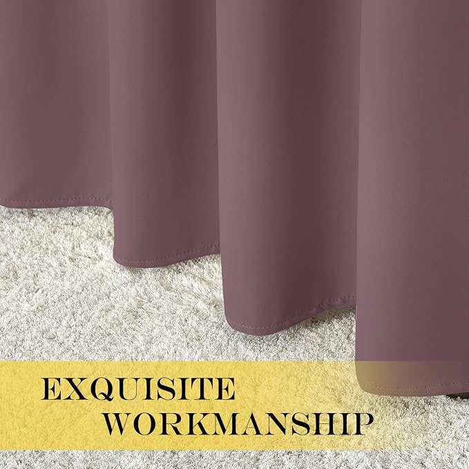NICETOWN Blackout Curtains for Sliding Glass Door Room Divider Noise Reduce - Image 6