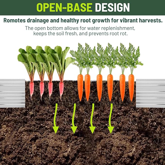 2 Pack 8x4x1FT Galvanized Metal Raised Garden Bed Kit - Image 4