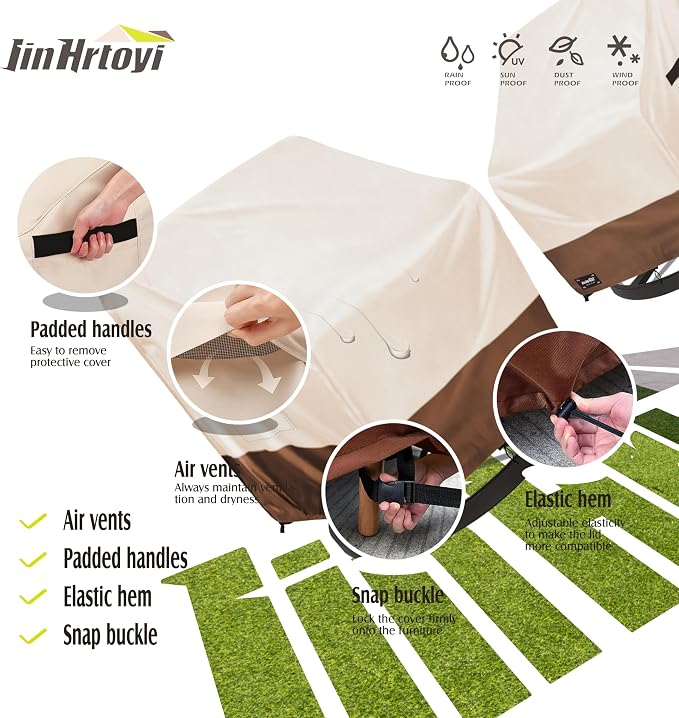 JinHrtoyi Outdoor Chair Covers 2 Pack, 33Wx35Dx36H inches Patio Chair Cover - Image 7