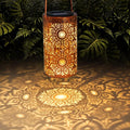 Solar Lanterns Outdoor Hanging Lantern Lights, Sunflower Metal Decor by DIBIEECN