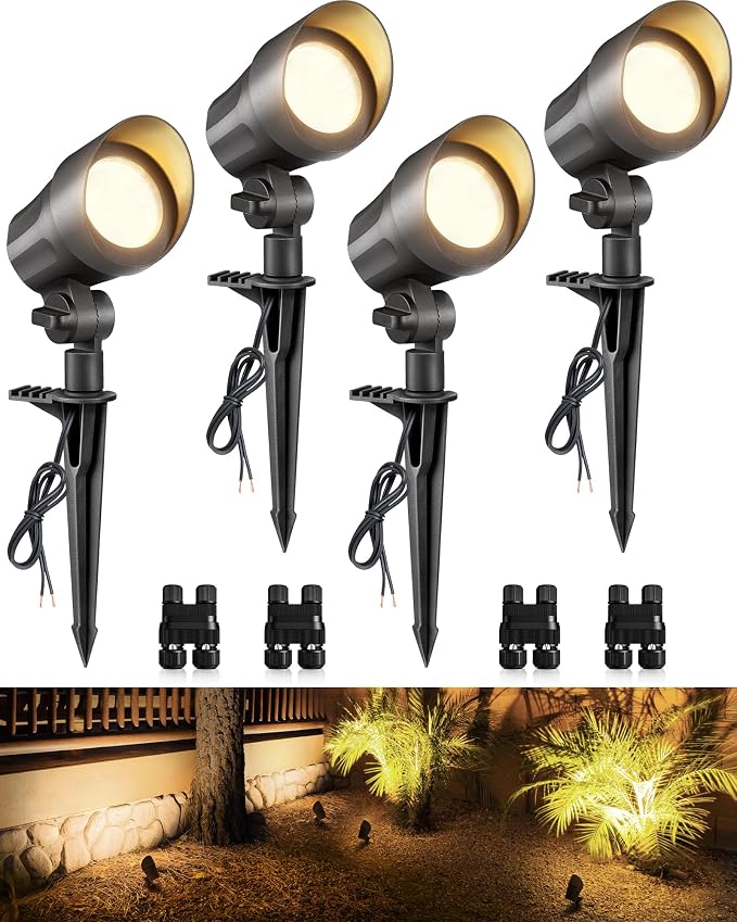 SUNVIE 6W Low Voltage Landscape Lighting LED Landscaping Lights Warm White Low by SUNVIE