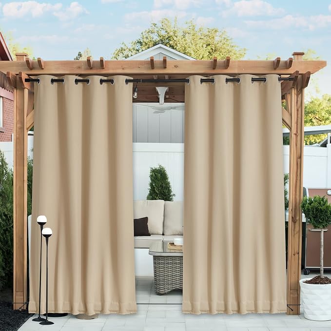 NICETOWN 2 Panels Outdoor Curtains by NICETOWN