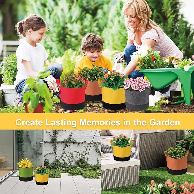 Grow Bags 7 Gallon, 6 Pack Fabric Plant Pots - Image 6