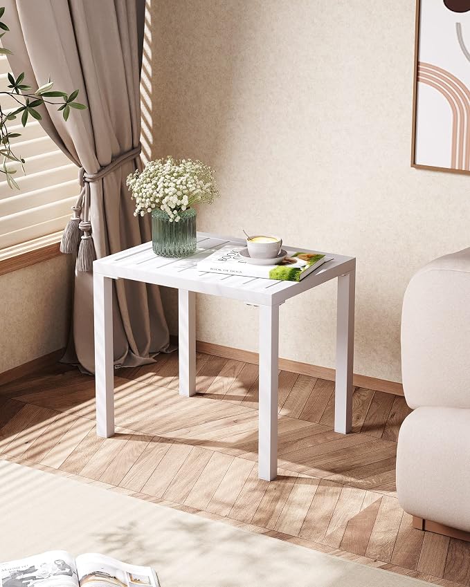 Crestlive Products Outdoor Side Table, Aluminum Rectangular Side/End Table - Image 8
