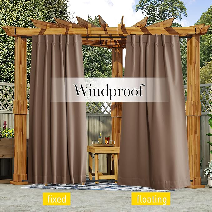 NICETOWN 2 Panels Outdoor Curtains - Image 2