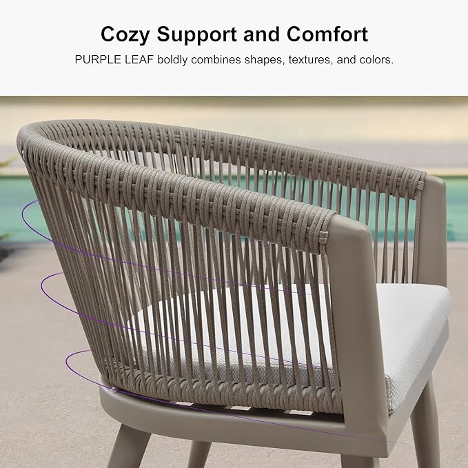 PURPLE LEAF Outdoor Dining Set for 10 All-Weather 12 Pieces Patio Aluminium - Image 4