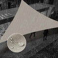 SUNNY GUARD Waterproof Sun Shade Sail 9'x9'x9' Taupe Triangle UV Block Sunshade by SUNNYGUARD