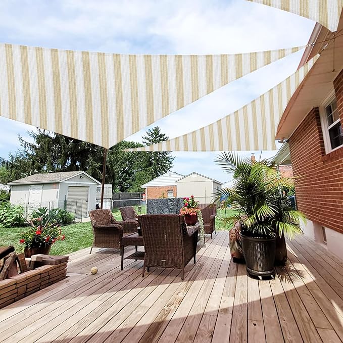 Patio Paradise 2' x 2' x 2' Sun Shade Sail Triangle Canopy Shade Cloth Fabric by Patio