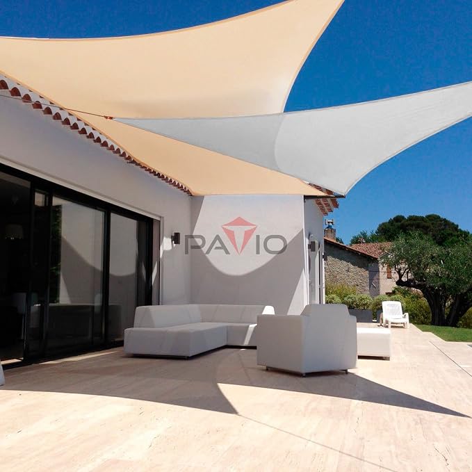 Patio Paradise 15' x 15' x 14'10" Sun Shade Sail Triangle Canopy, Permeable - Image 4