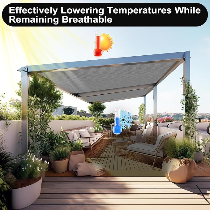 Artpuch 90% Sun Shade Cloth, 3 x 10 FT Pergola Shade Cover Canopy - Image 6