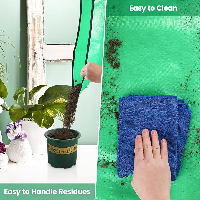 Repotting Mat for Indoor Plant Transplanting Control Mess, 26.8"X26.8" - Image 6