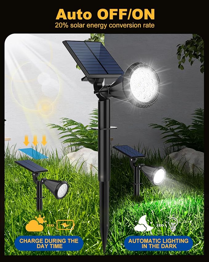 Solar Spot Lights Outdoor, 8 Pack Outdoor Solar Lights - Image 3