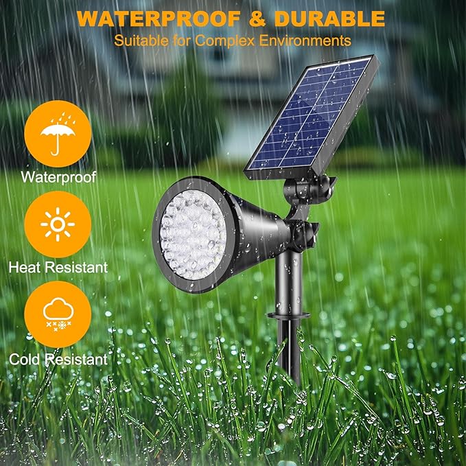 RGB Halloween Solar Lights Outdoor, 2 Modes Solar Spotlights Outdoor Waterproof - Image 5