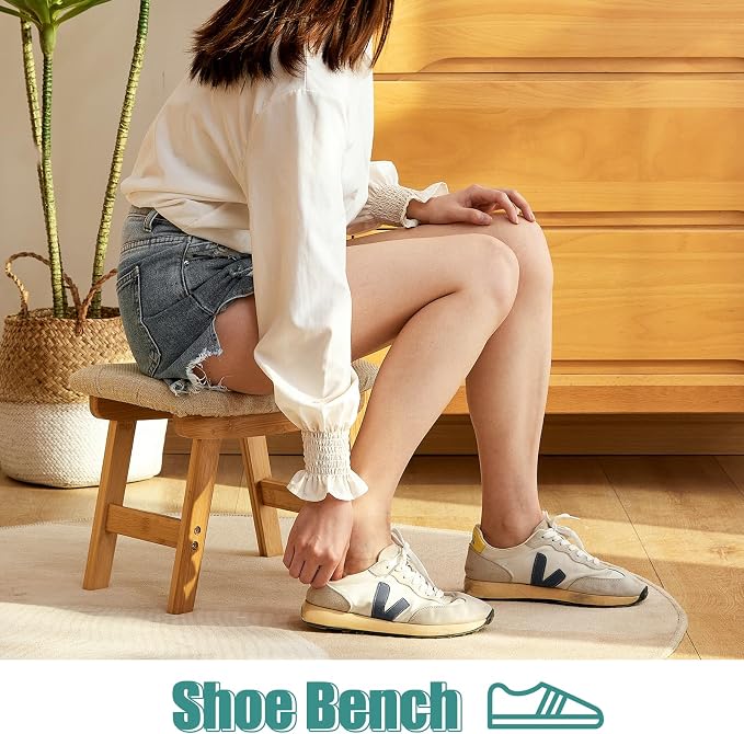 Foot Stools Ottoman, Small Soft Footrest Ottoman - Image 2