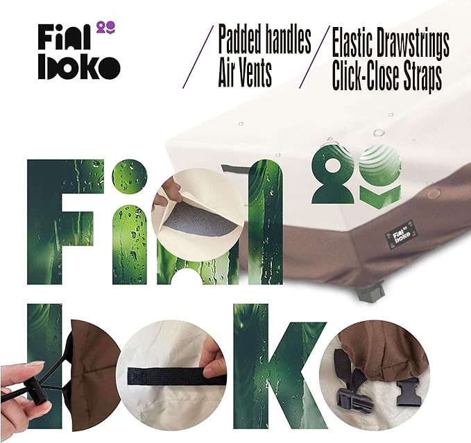 Patio Coffee Table Cover, 100% Waterproof 600D Heavy Duty Outdoor Table Cover - Image 6