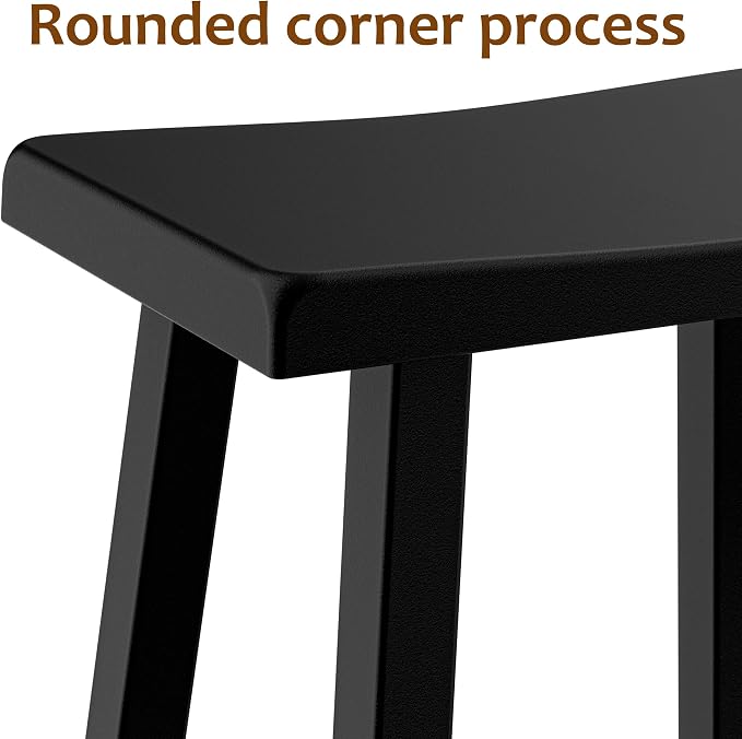 Bar Stools 29'' Outdoor Set of 2, Waterproof Modern Durable Resin Saddle Seat - Image 8