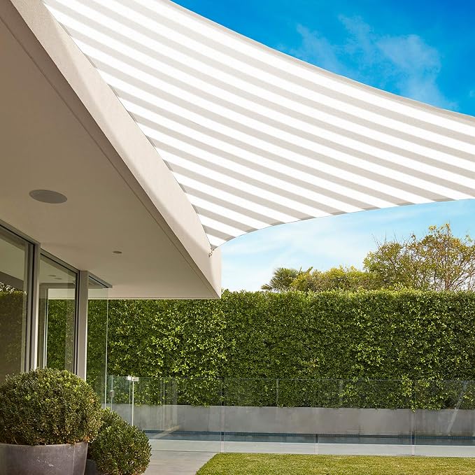 E&K Sunrise 21' x 21' x 21' Sun Shade Sail Triangle Canopy Shade Cover UV Block - Image 8