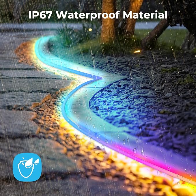 65.6FT LED Neon Rope Lights, Flexible Led Rope Lights Control - Image 4