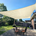 SUNLAX Sun Shade Sail 9' x 18' Butter Cream Rectangle Canopy Sail Shade Cover by SUNLAX