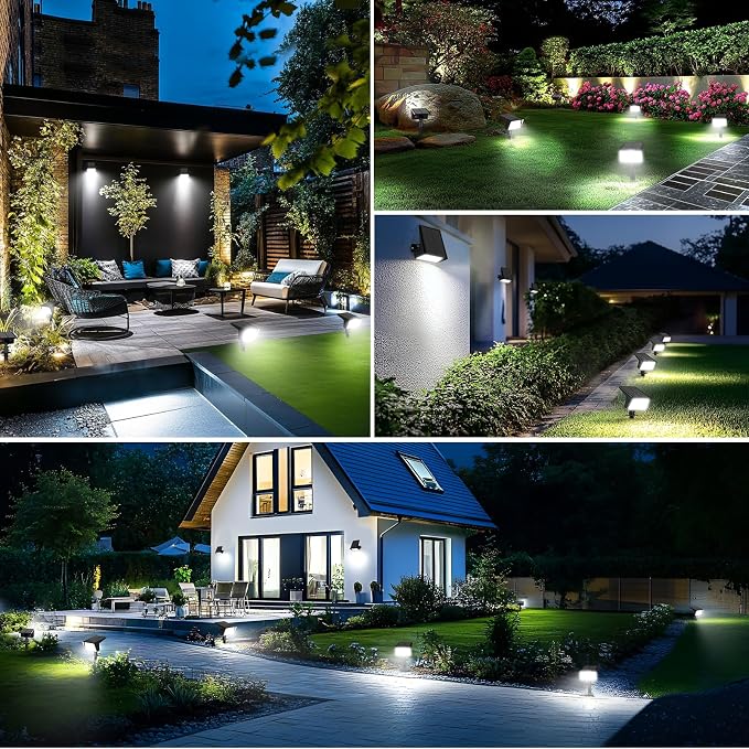 Solar Spot Lights Outdoor with 60 LED & Auto On/Off, 4 Pack Solar Lights - Image 8