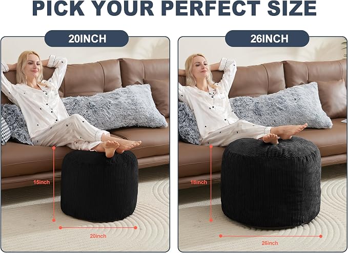 Pouf Ottoman Foot Stools Ottoman - Image 2