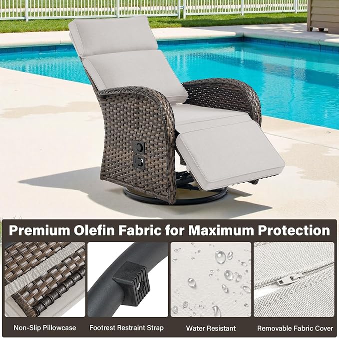 Belord 5 Piece Wicker Patio Furniture Set - Image 6