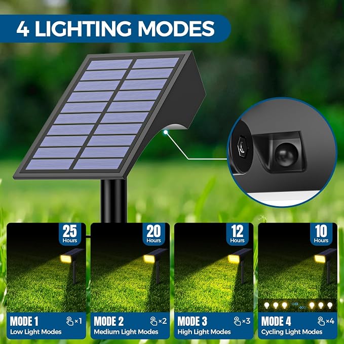 Solar Spot Lights Outdoor Waterproof IP65, Bright LEDs Solar Landscape Lighting - Image 3