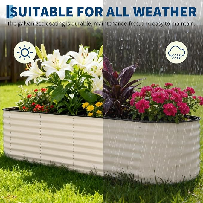 Garvee Galvanized Raised Garden Bed Outdoor, Rust-Resistant Raised Garden Beds - Image 8