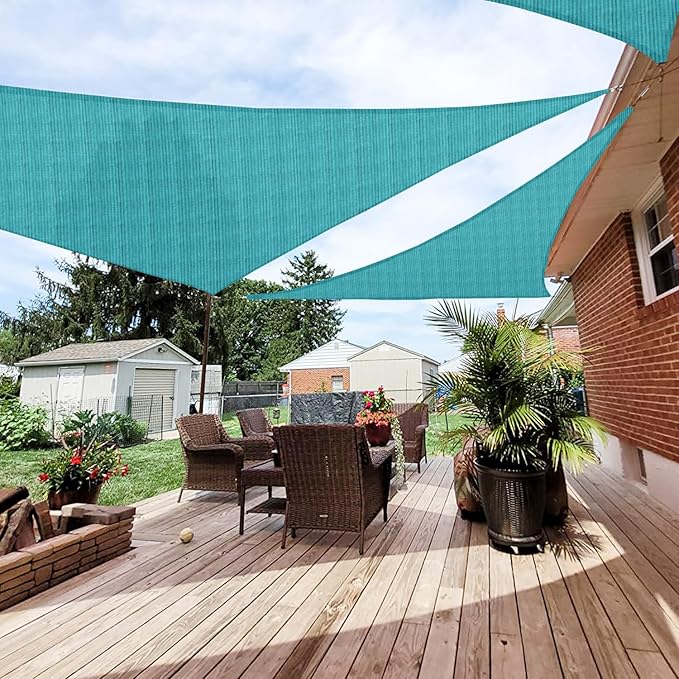 Patio Paradise 23' x 23' x 23' Sun Shade Sail Triangle Canopy Shade Cloth by Patio