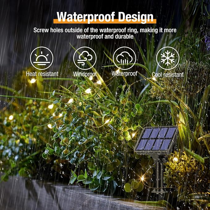 btfarm 4 Pack Solar String Lights Outdoor - Image 5