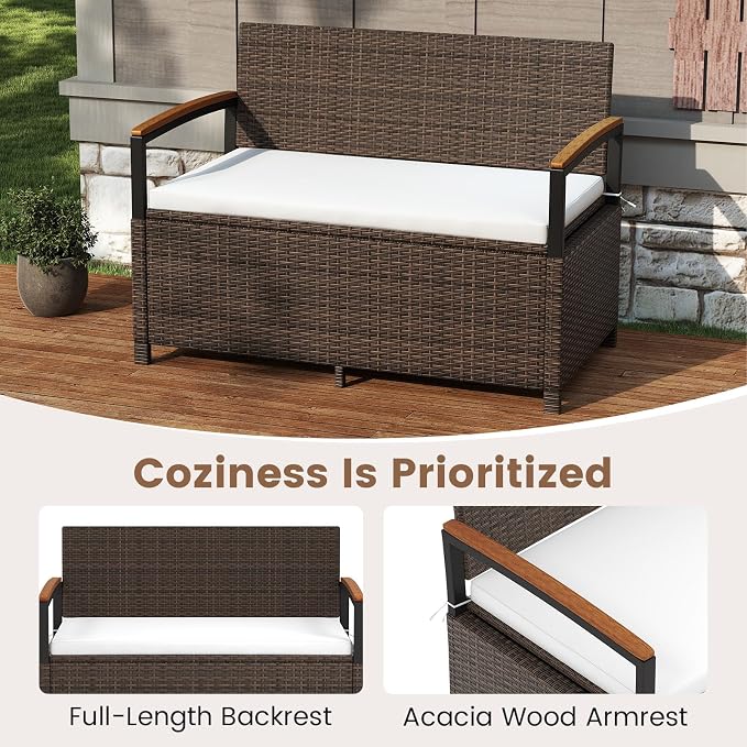 Tangkula 46 Gallon Outdoor Bench - Image 6