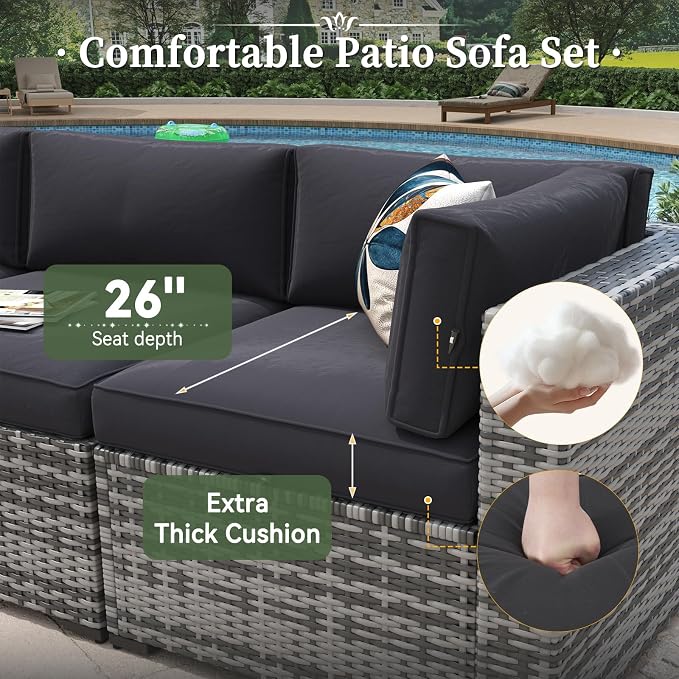 Aoxun 12 Piece Patio Furniture Set - Image 3