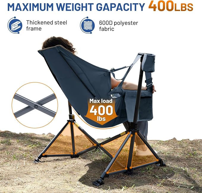 TIMBER RIDGE Hammock Camping Chair, Oversized Swinging Hammock Chair - Image 4