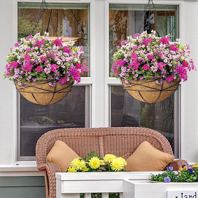 2 Pack 12 Inch Hanging Planters - Image 6