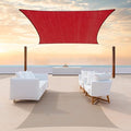 ColourTree TAPR1616 Custom Size 21' x 24' Red Sun Shade Sail Canopy UV Block by ColourTree