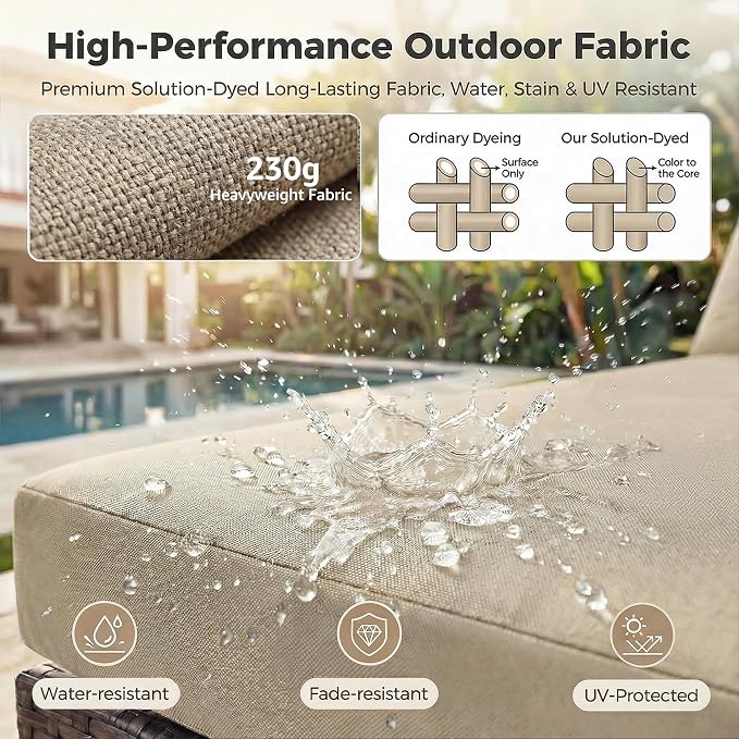 NICESOUL 9 Piece Patio Furniture Conversation Set, Extra Large Size Outdoor - Image 9